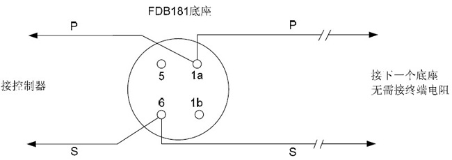 FDO181感煙火災探測器的接線圖