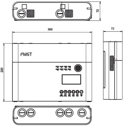 FMST-FXS-22A吸氣(qì)式感煙火災探測(cè)器尺寸圖