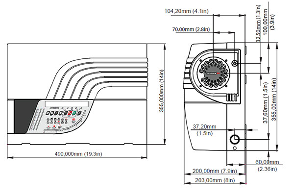 VFT-15吸氣式感煙火災探測器産品尺寸圖