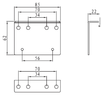 C630/E氣體檢(jiǎn)測(cè)儀安裝支架圖